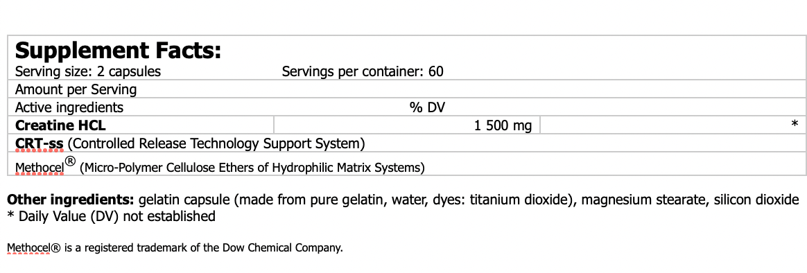 Creatina CreAge Concentrate 120 Cápsulas