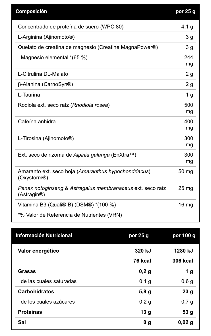 Pre-Entreno 500g NoPain de Vitobest