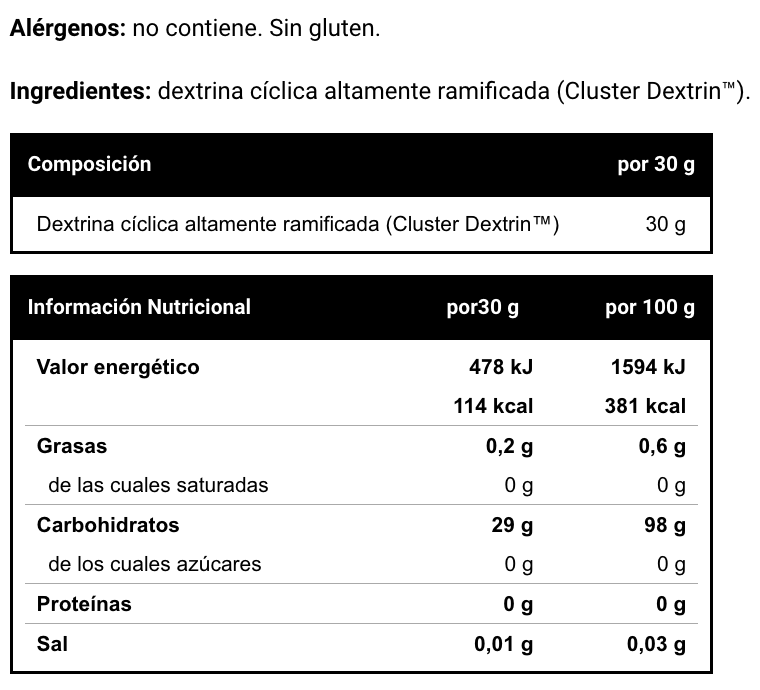 Ciclodextrina 1,36kg sin sabor de Vitobest
