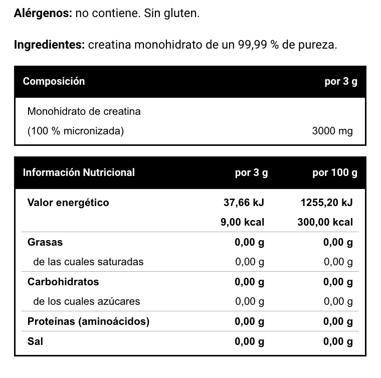 Creatina Power 500g 100% Micronizada