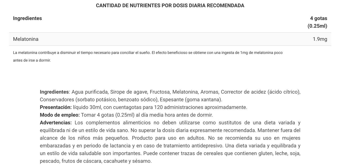 Melatonina Líquida 30ml Sleep Express