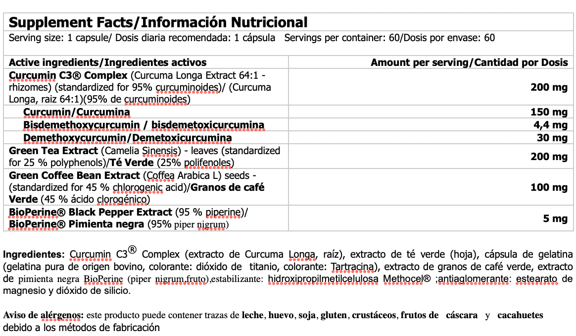 Cúrcuma 60 Caps Curcum-In Rapid