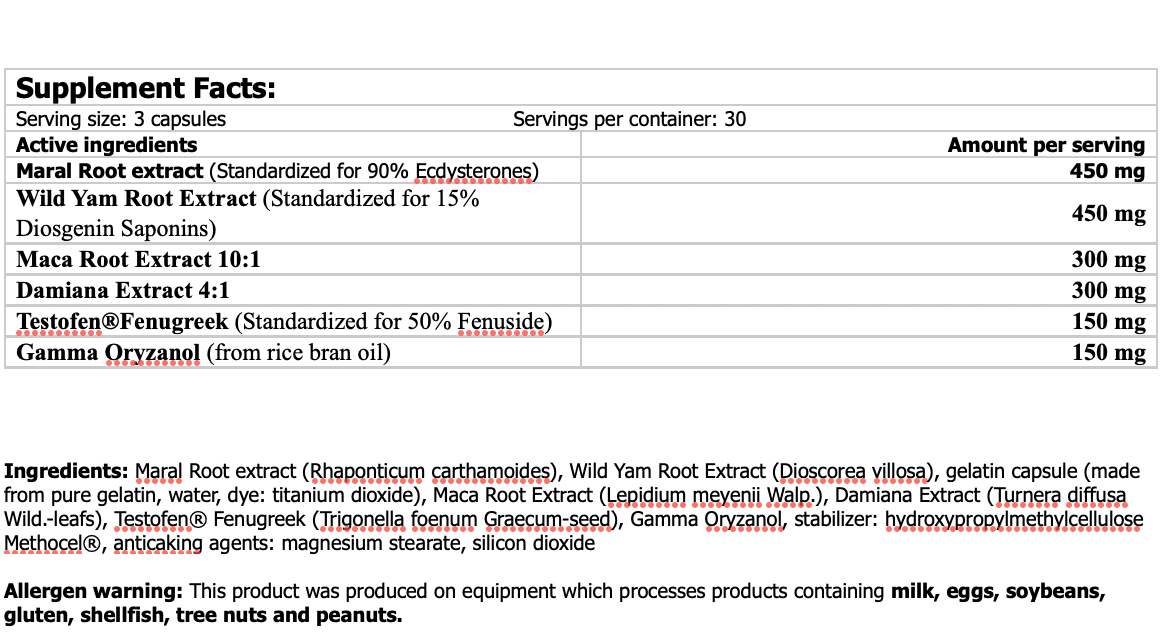 Complejo herbal MyoSterones 90 cápsulas de Amix