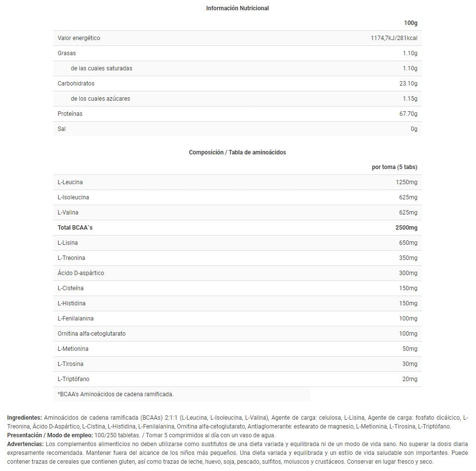 Aminoácidos M.A.P 250 cápsulas de Big