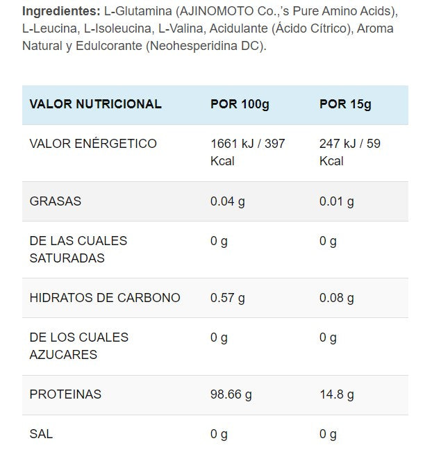 BCAA + Glutamina Ajinomoto 500g de HP Nutrition