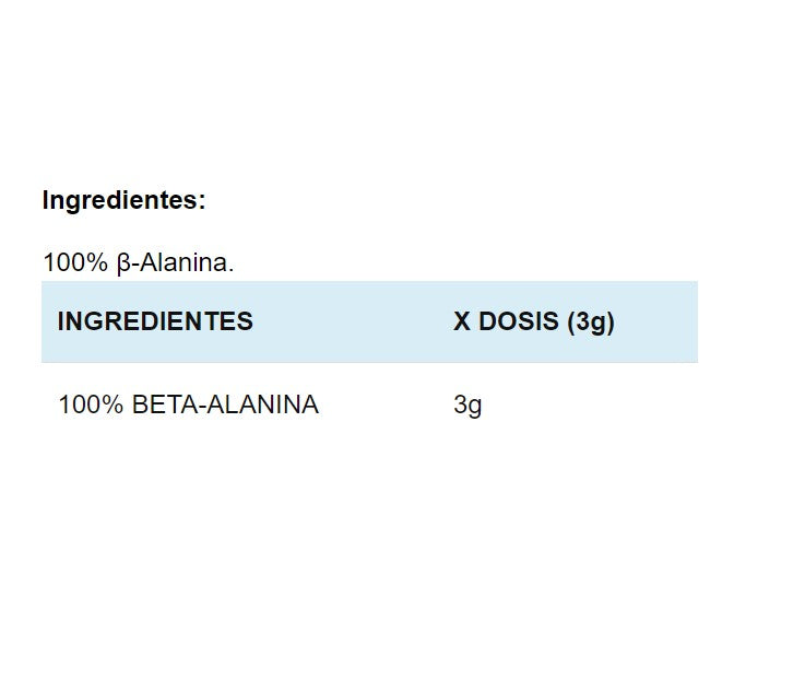 Beta-Alanina Polvo 400g
