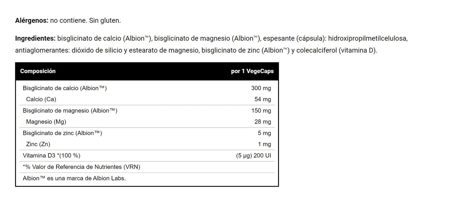 Calcio y Magnesio 60 VegeCaps