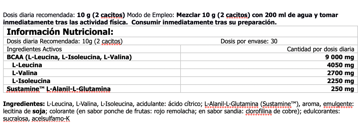 Aminoácidos Synchro BCAA Plus 300g con Sustamine de Amix Pro