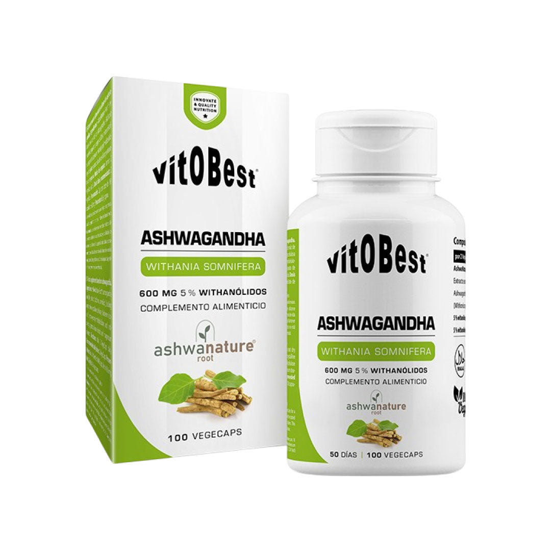 Ashwagandha 100 cápsulas vegetales de Vitobest