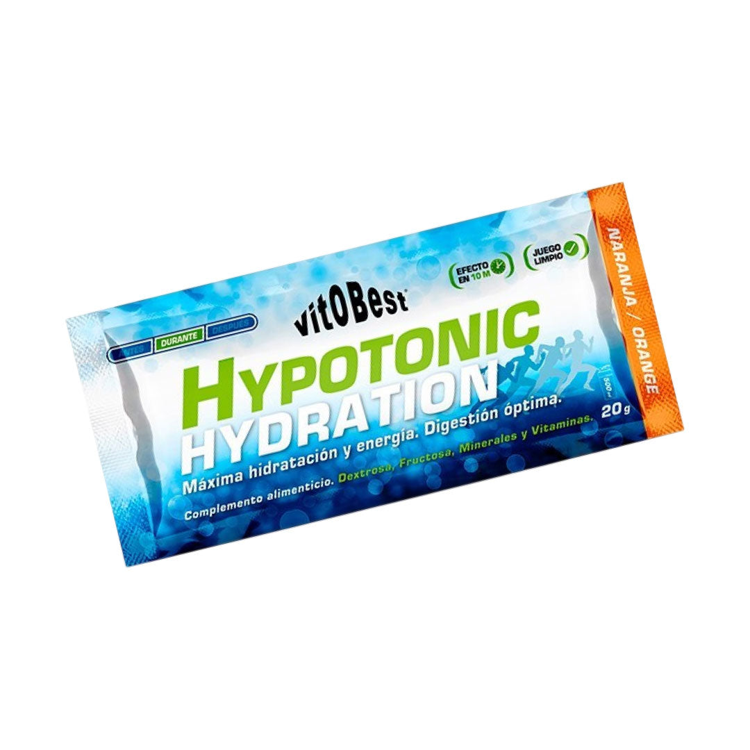 Bebida deportiva hipotónica 12 sobres de 20g de Vitobest
