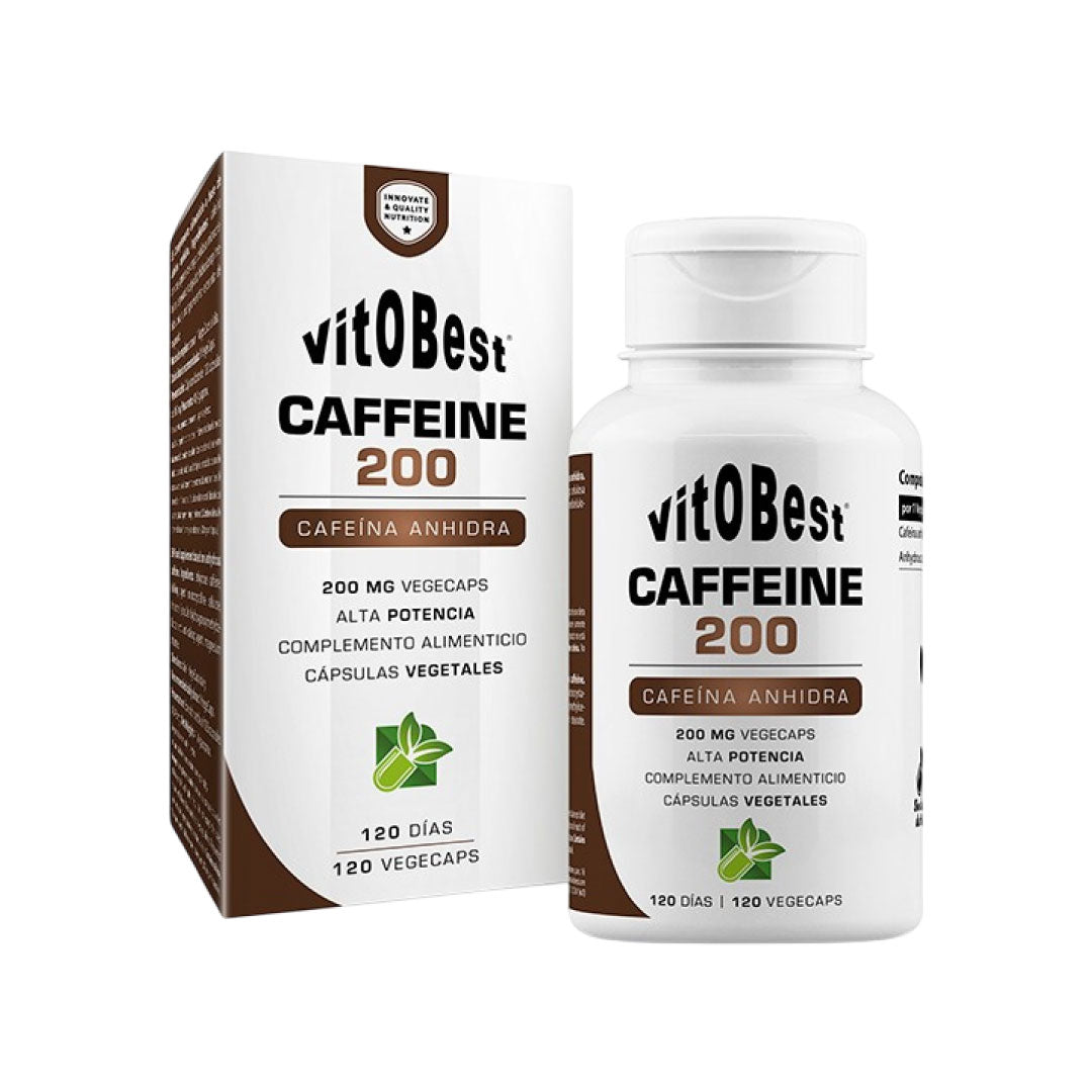 Cafeína 200mg 120 cápsulas vegetales de Vitobest