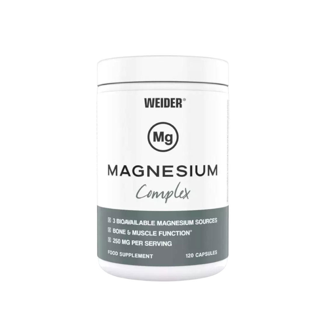 Complejo de bisglicinato, citrato y malato de magnesio 120 cápsulas de Weider