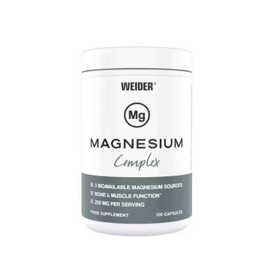 Complejo de bisglicinato, citrato y malato de magnesio 120 cápsulas de Weider