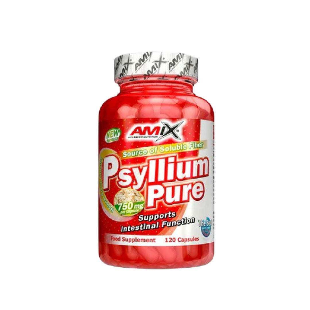 Complejo para mejorar el tránsito intestinal Psyllium pure 1500mg 120 cápsulas de Amix