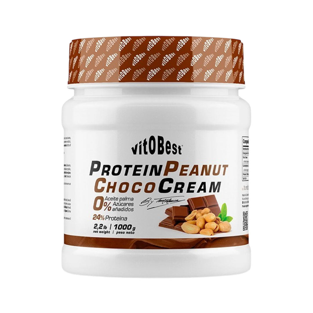 Crema proteica de cacahuete con chocolate de Vitobest