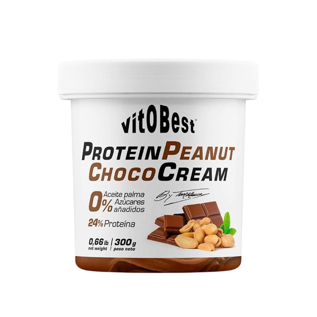 Crema proteica de cacahuete con chocolate de Vitobest