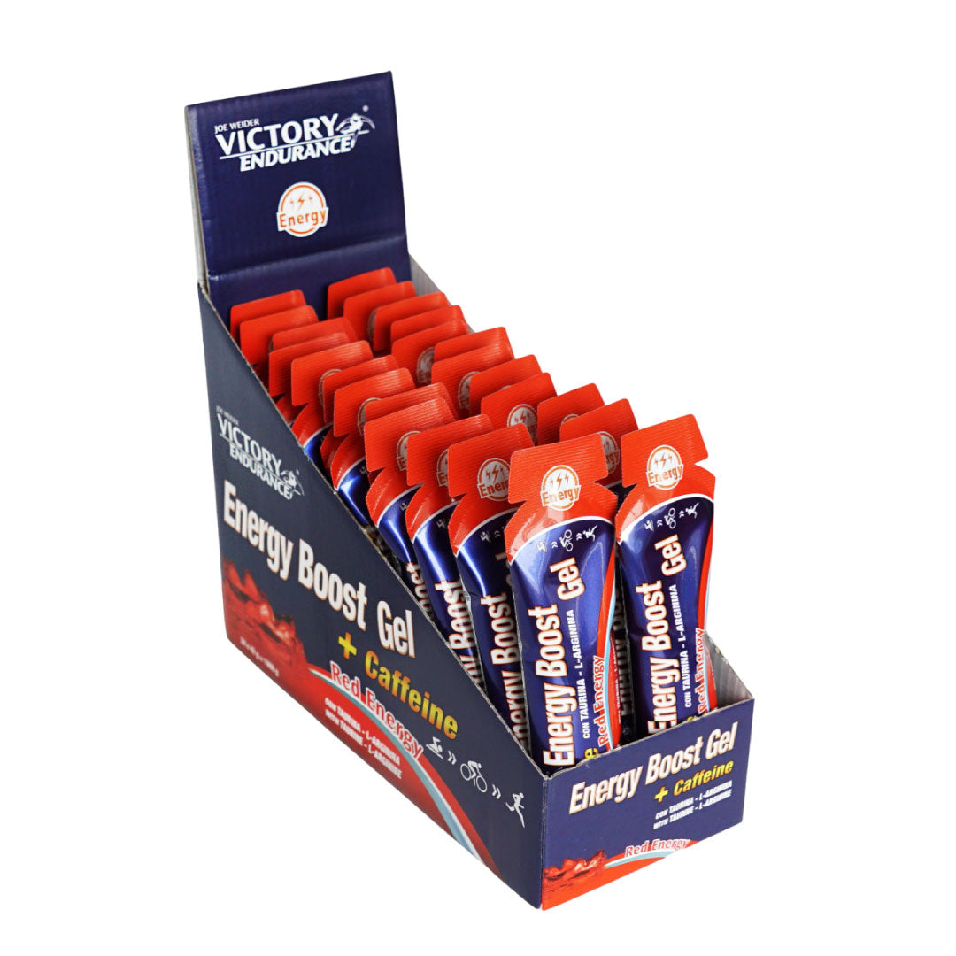 Gel Energy boost con cafeína (Pack de 24 geles de 42g) de Victory Endurance