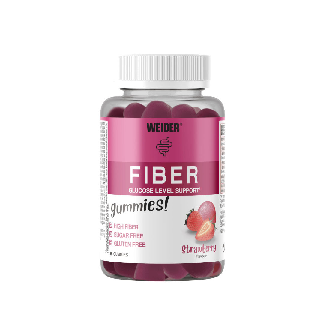 Gominolas altas en fibra 36 unidades sabor a fresa de Weider