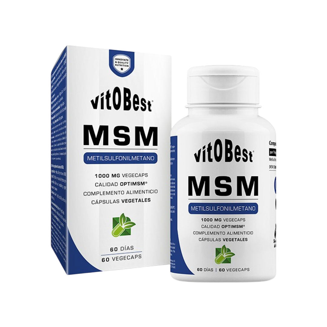 MSM 1000mg para la salud articular 60 cápsulas vegetales Vitobest