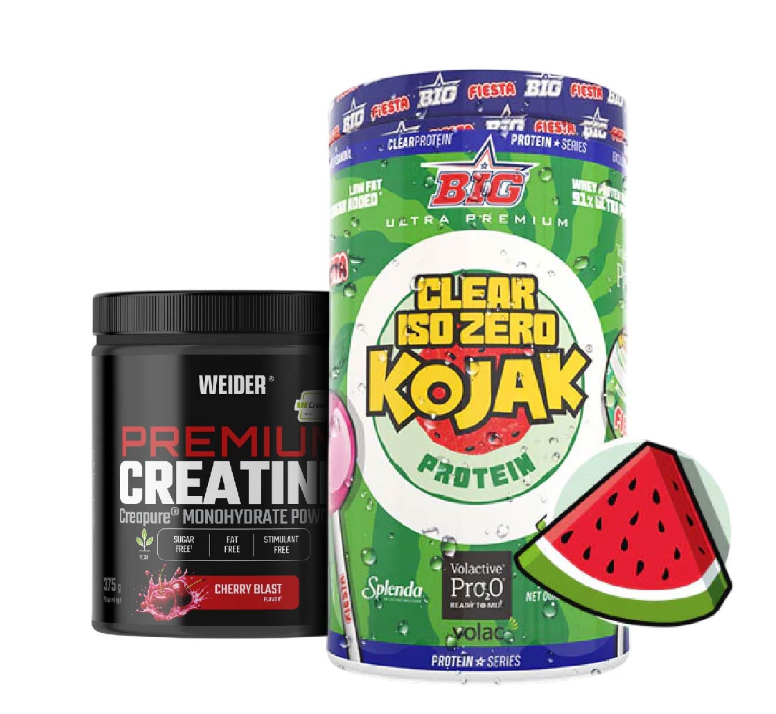 PACK proteína Clear ISO y Creatina premium Creapure sabor cereza
