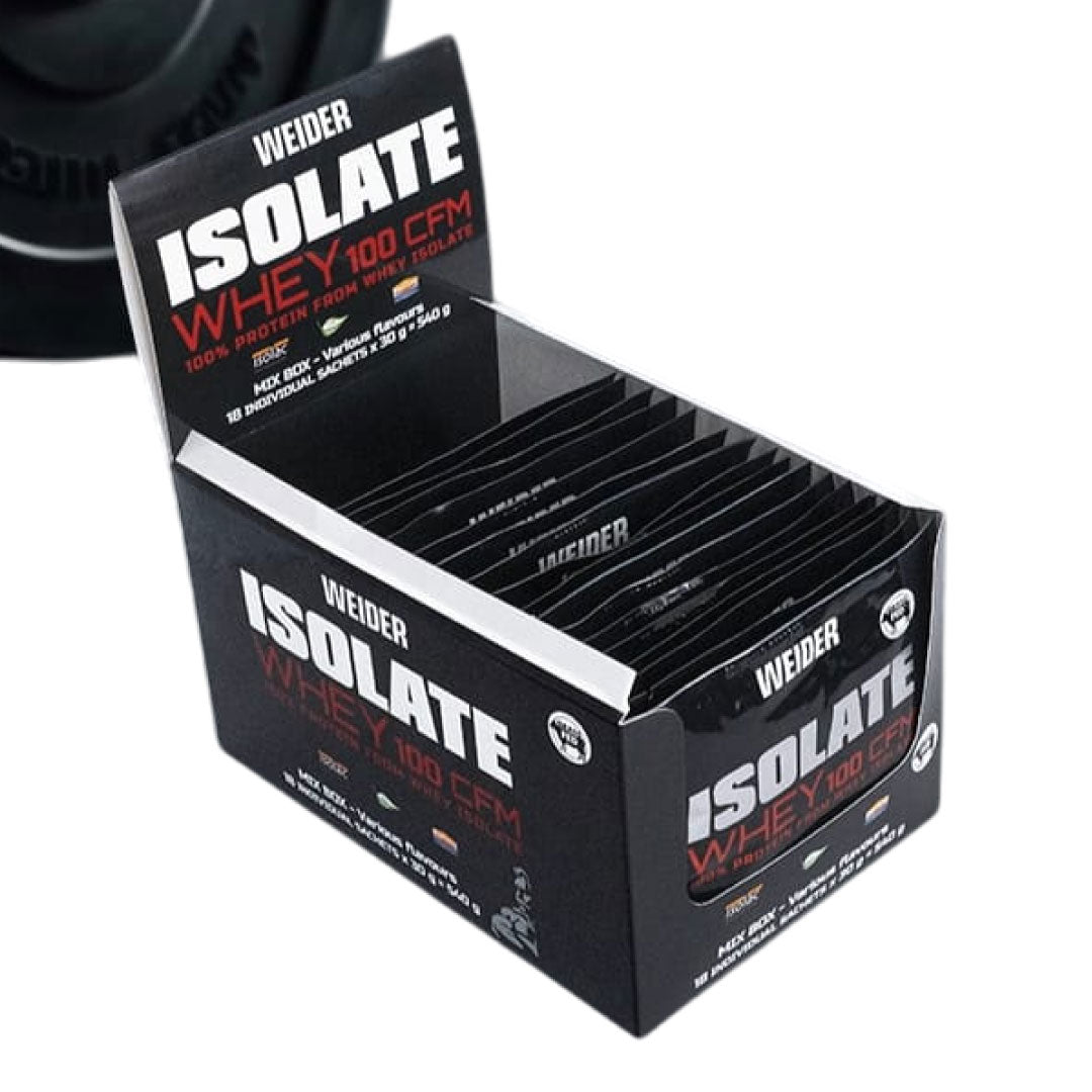 Proteína ISOLATE WHEY 100 CFM mix box (18 * 30g) de Weider
