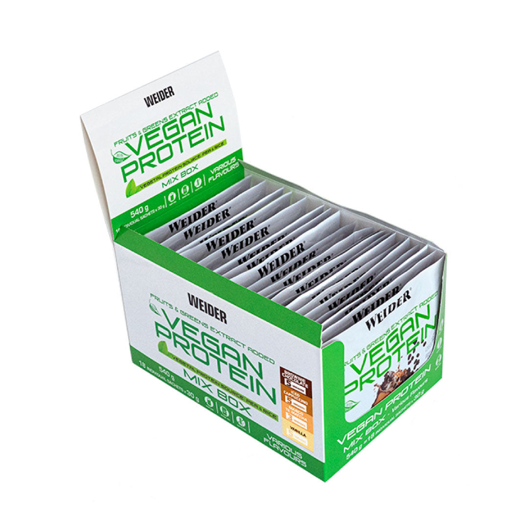 Proteína vegana mix box (18 * 30g) de Weider