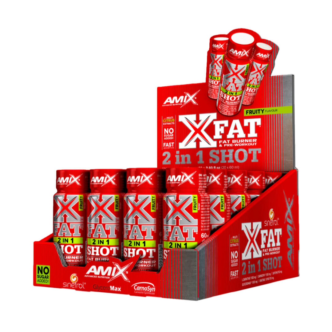 Quemador de grasas X-FAT 2 en 1 Shot (20*60ml) de Amix