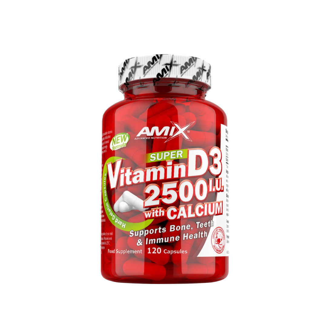 Vitamina D 2500 IU con calcio 120 cápsulas de Amix