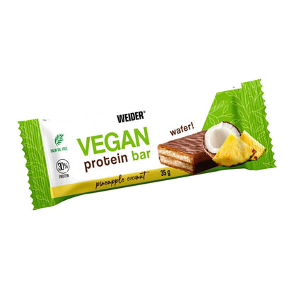 Barrita de proteínas vegana Wafer (Caja de 12 unidades x 35g) de Weider