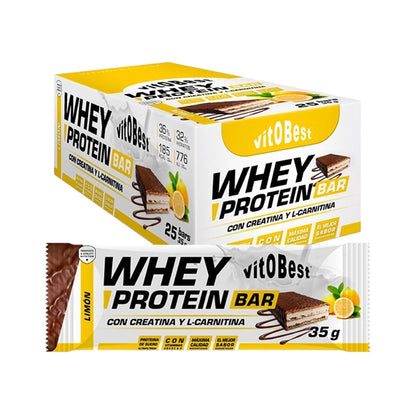 Barritas de proteínas WHEY barquillo (25uds. * 35g) de Vitobest