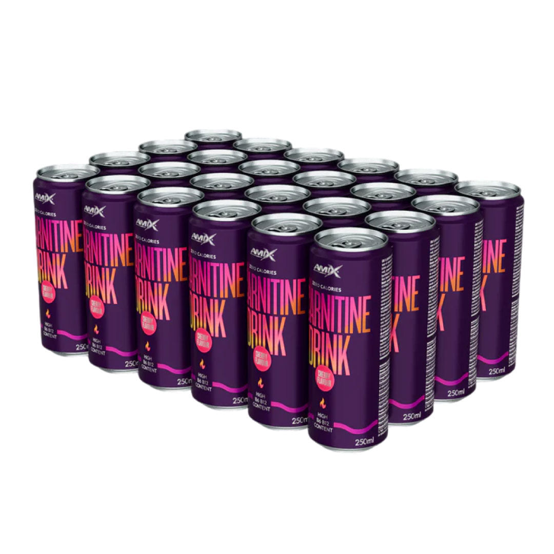 Bebida con L-carnitina (caja 24 uds de 250ml) sabor cereza de Amix