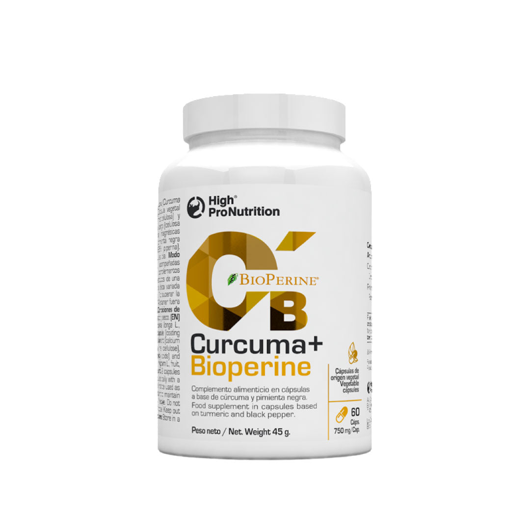 Cúrcuma con extracto de pimienta negra Bioperine® 60 cápsulas de HP Nutrition