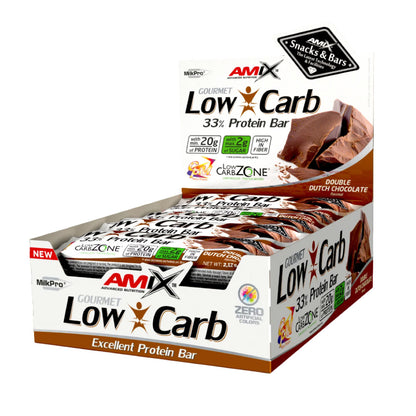 Barritas de proteínas Low-Carb (15 x 60g) de Amix