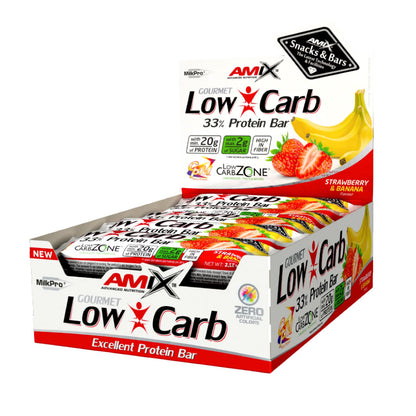 Barritas de proteínas Low-Carb (15 x 60g) de Amix