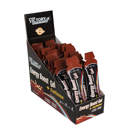 Gel Energy boost con cafeína (Pack de 24 geles de 42g) de Victory Endurance