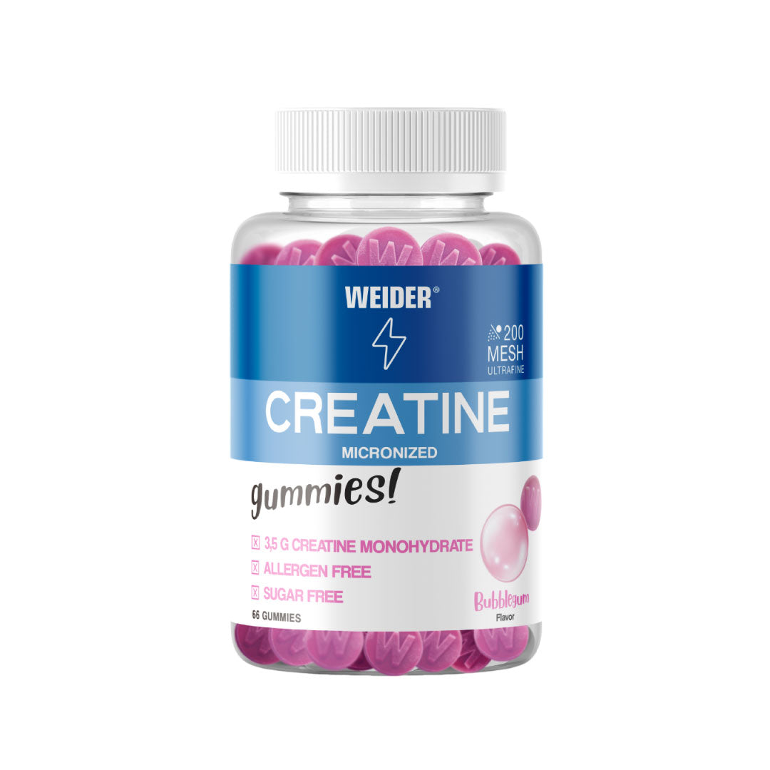 Gominolas de creatina sabor chicle 66 unidades de Weider
