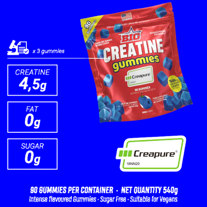 Gominolas de creatina Creapure 90 unidades de Big