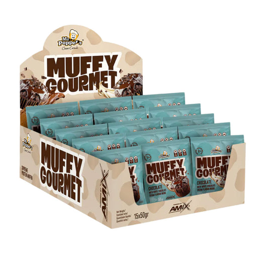Muffins Gourmet caja de 15 uds. de 50g de Mr. Poppers