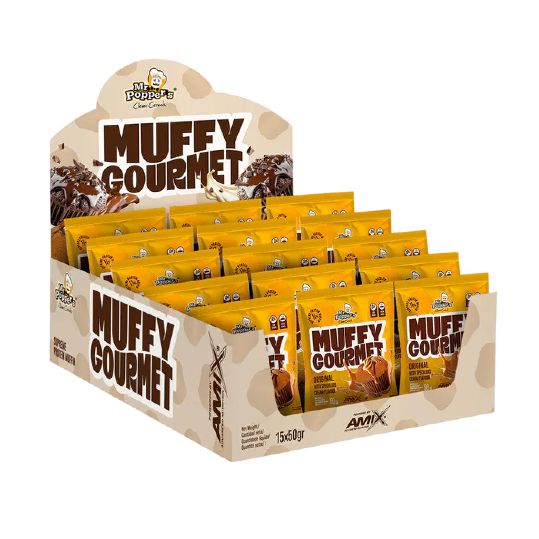 Muffins Gourmet caja de 15 uds. de 50g de Mr. Poppers