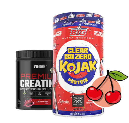 PACK proteína Clear ISO y Creatina premium Creapure sabor cereza