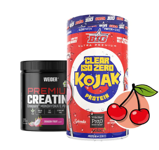 PACK proteína Clear ISO y Creatina premium Creapure sabor fruta del dragón