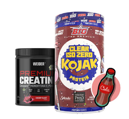 PACK proteína Clear ISO y Creatina premium Creapure sabor cereza