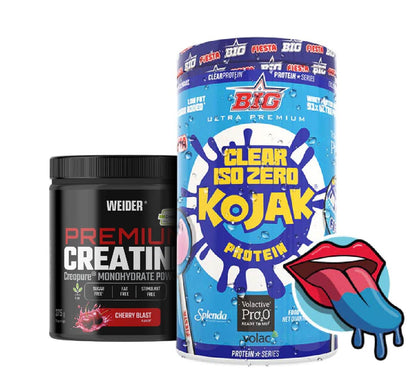 PACK proteína Clear ISO y Creatina premium Creapure sabor cereza