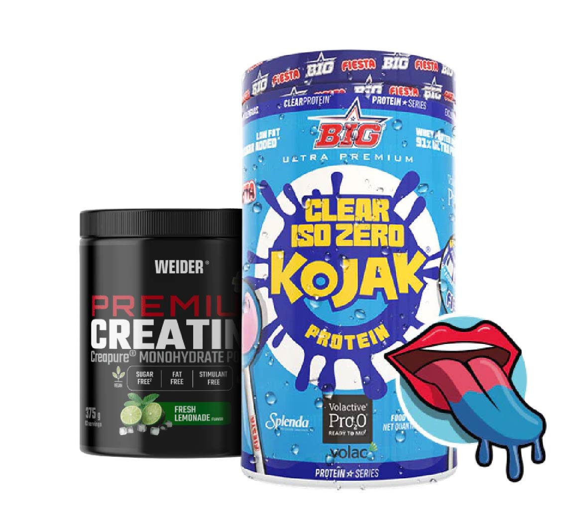 PACK proteína Clear ISO y Creatina premium Creapure sabor limonada