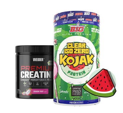 PACK proteína Clear ISO y Creatina premium Creapure sabor fruta del dragón