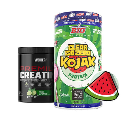 PACK proteína Clear ISO y Creatina premium Creapure sabor limonada