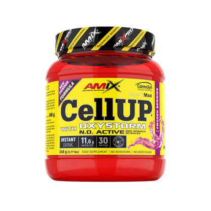 Pre-entreno CellUp con Oxystorm 348g de Amix Pro